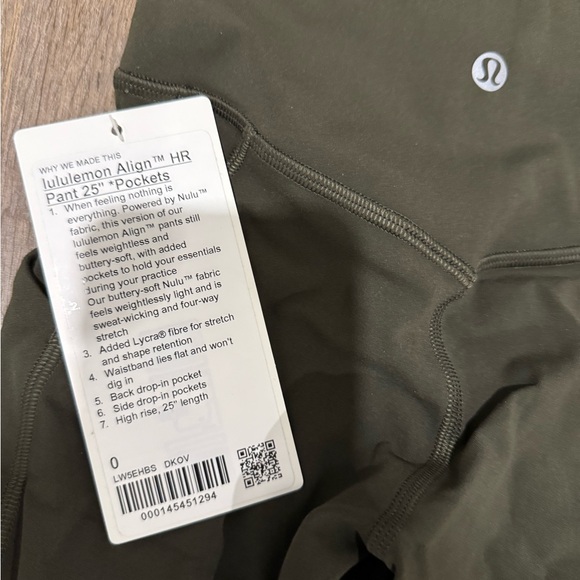 lululemon athletica Pants - lululemon athletica Olive Green Align HR Pants